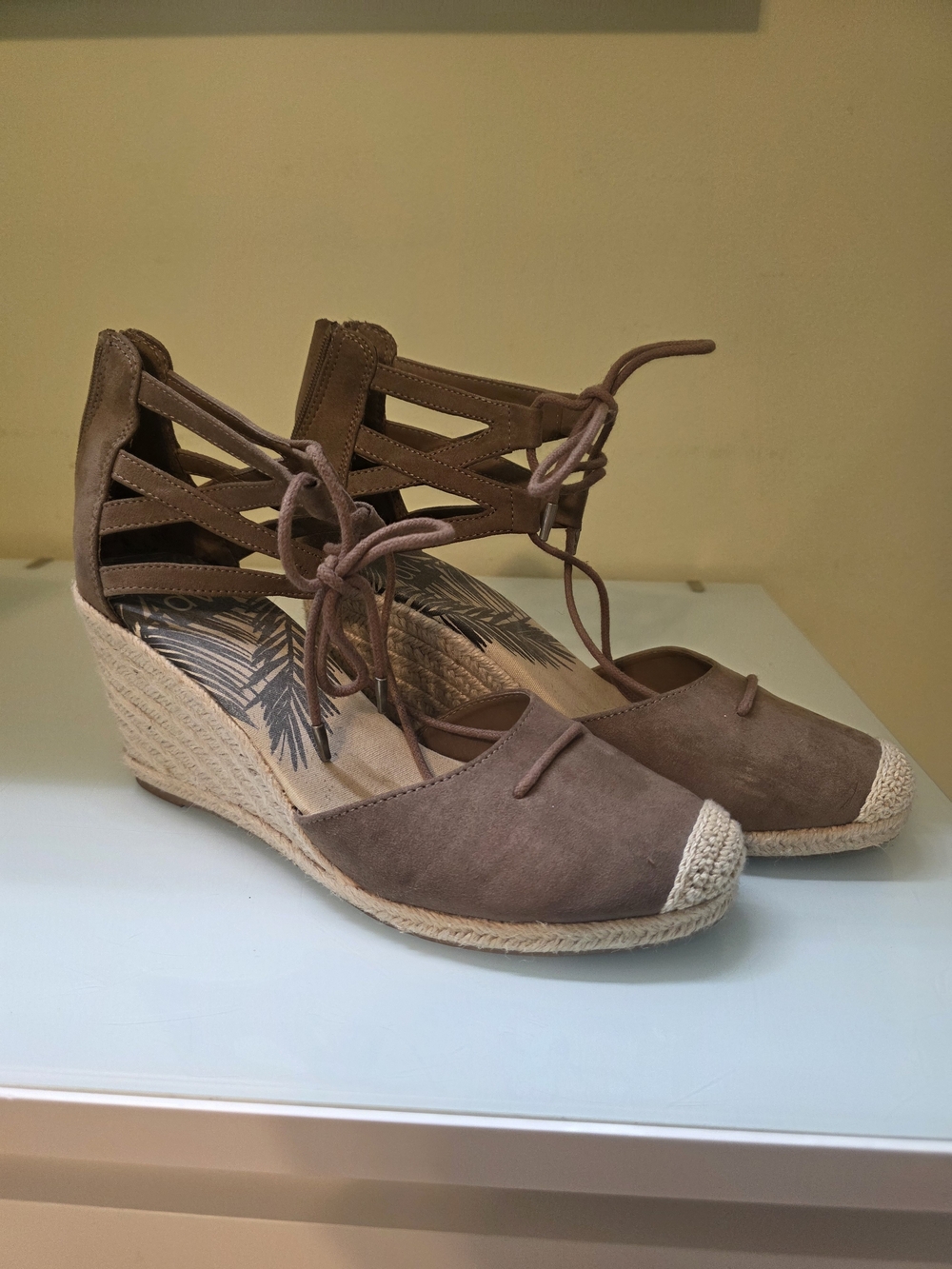 DV by Dolce Vita Lace-Up Espadrille Wedge Sandals Size 10